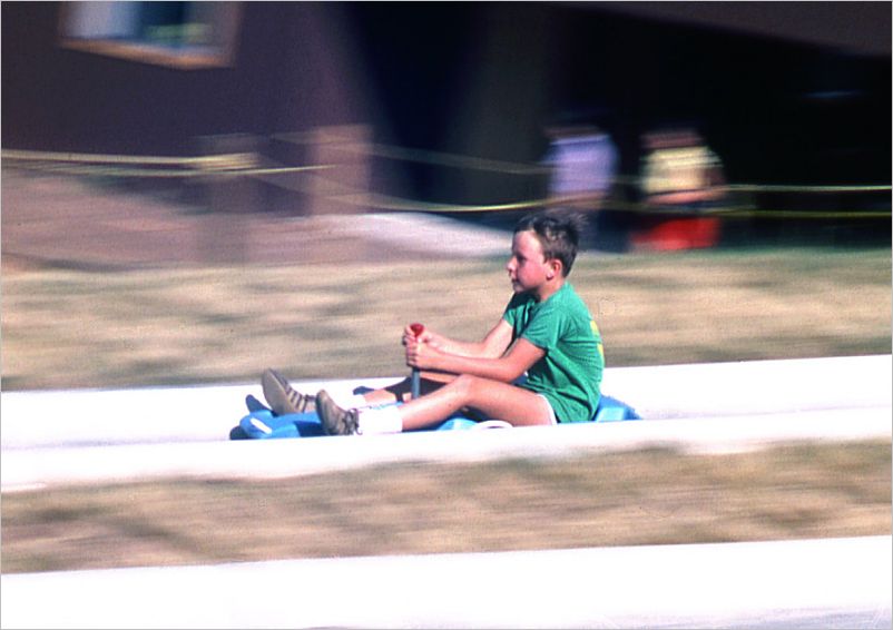 Mountain slide at park west of Denver